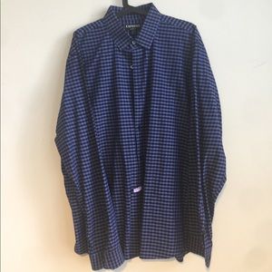 Express navy and black button down shirt